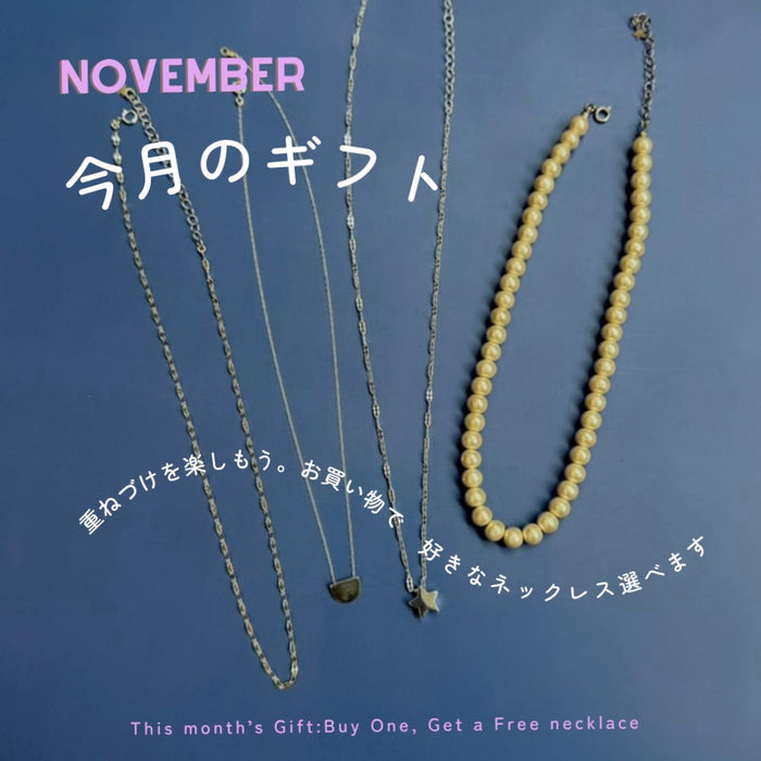 【11月のギフト】ご購入のみなさまに４種類のネックレスからおひとつプレゼント