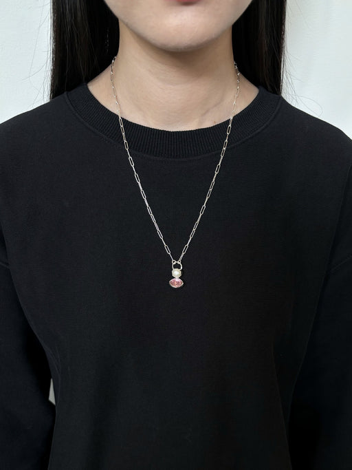 10月誕生石トルマリンのシルバーネックレス