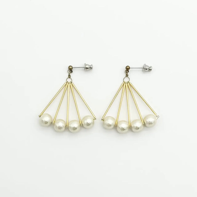 扇モチーフ プティパール・ピアス PRN211312