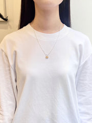 10月誕生石オパールのシルバーネックレス