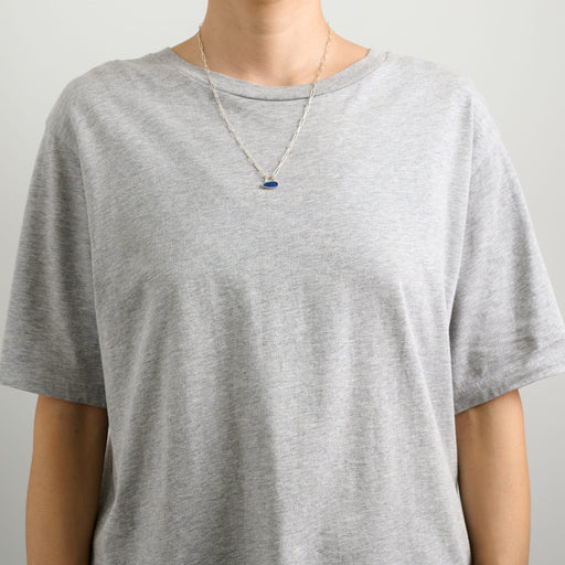 10月誕生石オパールのシルバーネックレス