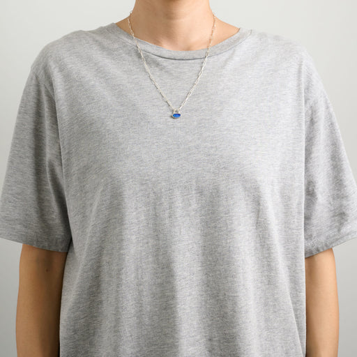 10月誕生石オパールのシルバーネックレス