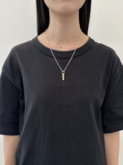 10月誕生石トルマリンのシルバーネックレス