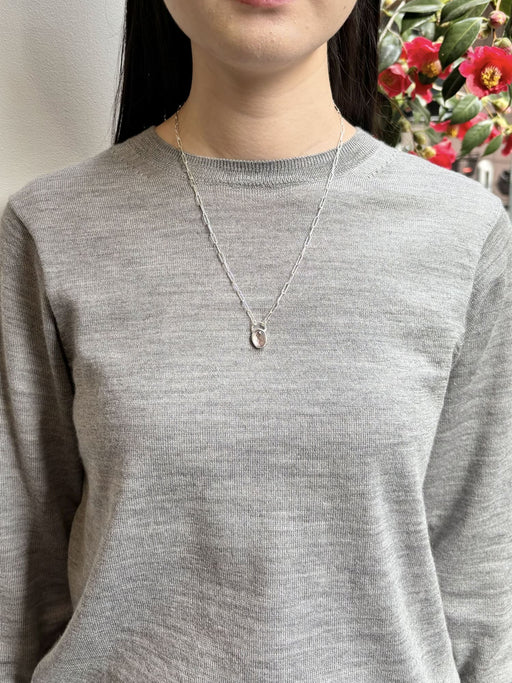 2月誕生石アメシストのシルバーネックレス