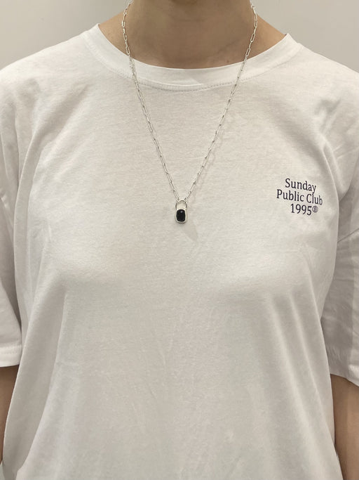 10月誕生石トルマリンのシルバーネックレス