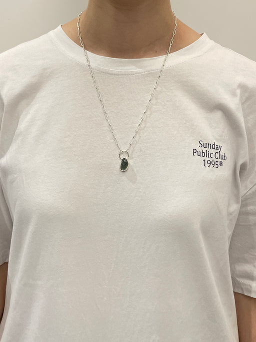 10月誕生石トルマリンのシルバーネックレス