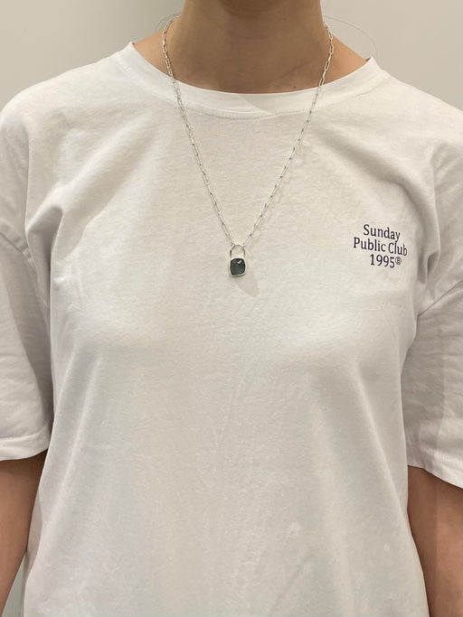 10月誕生石トルマリンのシルバーネックレス