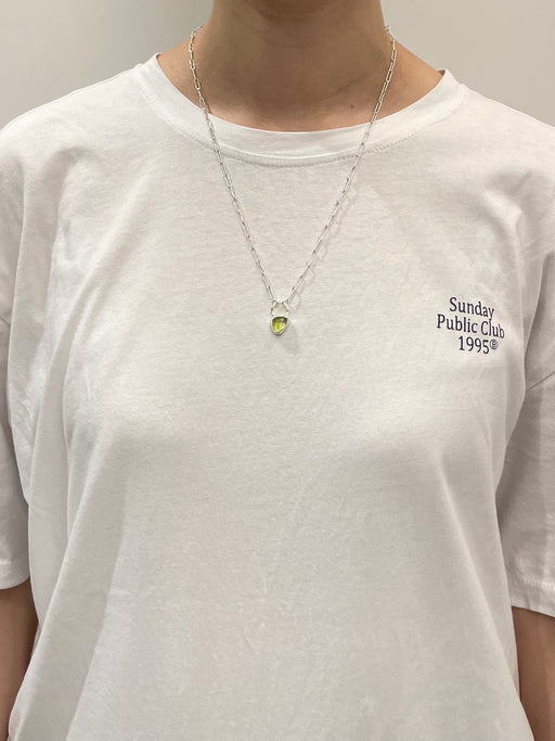 10月誕生石トルマリンのシルバーネックレス