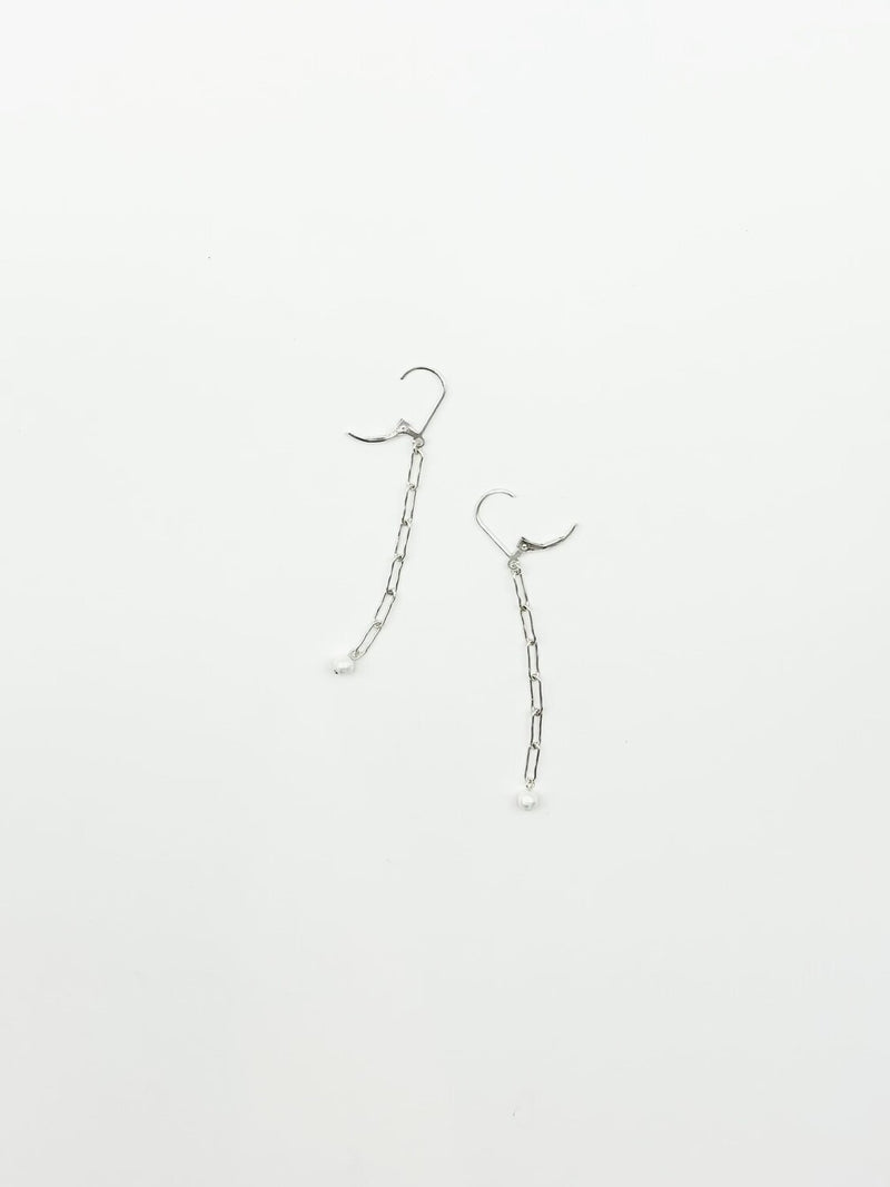 シルバーネックレスとピアス