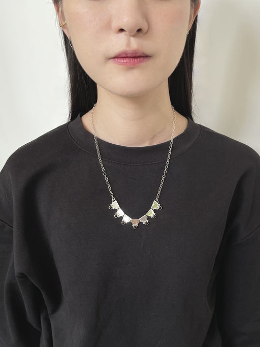 オブシディアンのメソシルバーネックレス