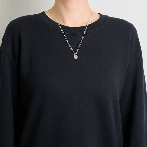 4月誕生石モルガナイトのシルバーネックレス