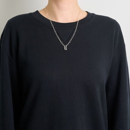 4月誕生石モルガナイトのシルバーネックレス