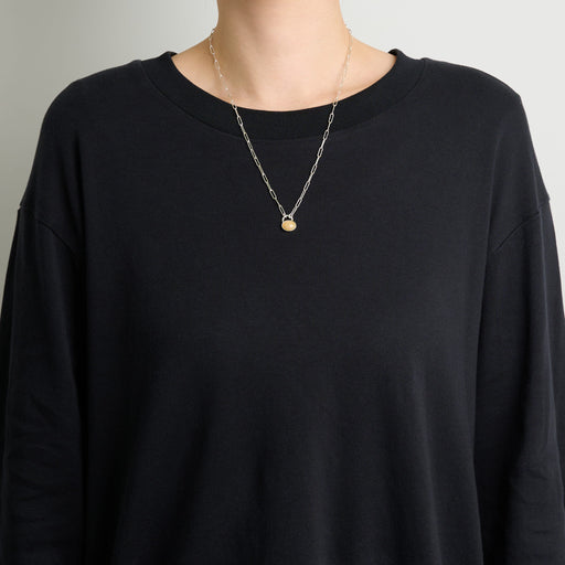 10月誕生石オパールのシルバーネックレス