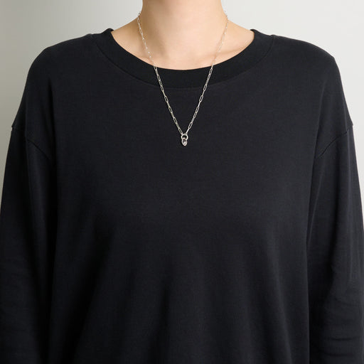 4月誕生石モルガナイトのシルバーネックレス