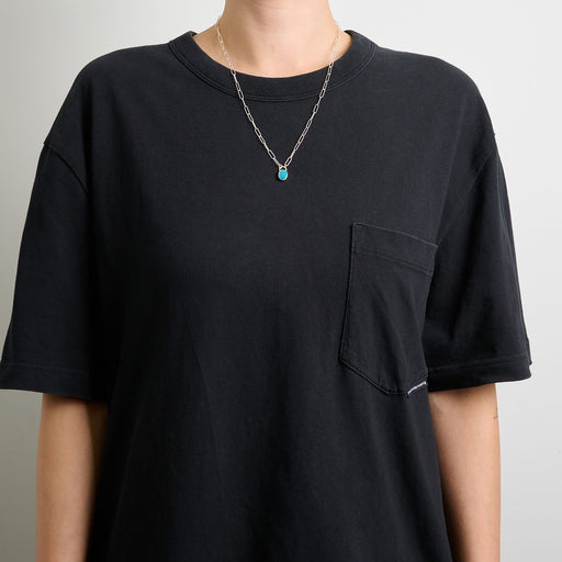 10月誕生石オパールのシルバーネックレス