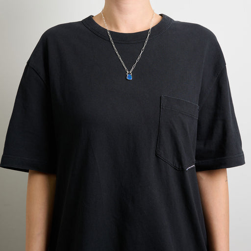 10月誕生石オパールのシルバーネックレス