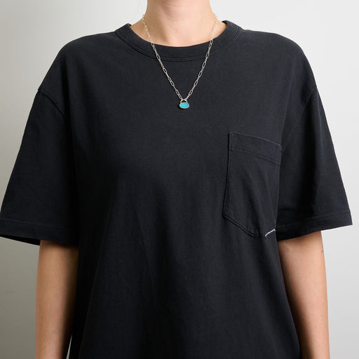 10月誕生石オパールのシルバーネックレス