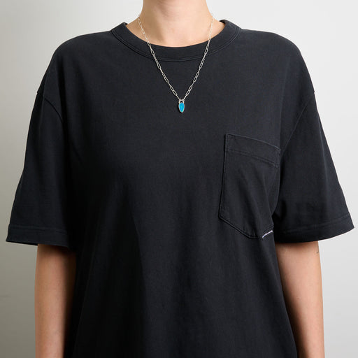 10月誕生石オパールのシルバーネックレス