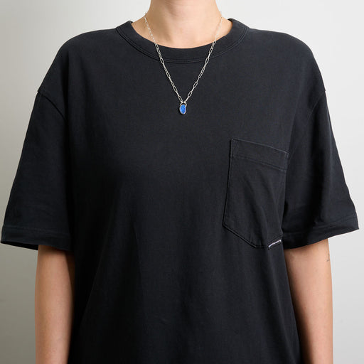 10月誕生石オパールのシルバーネックレス