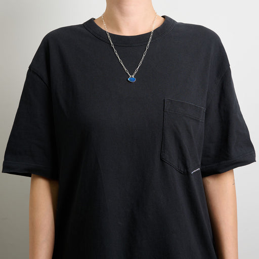 10月誕生石オパールのシルバーネックレス