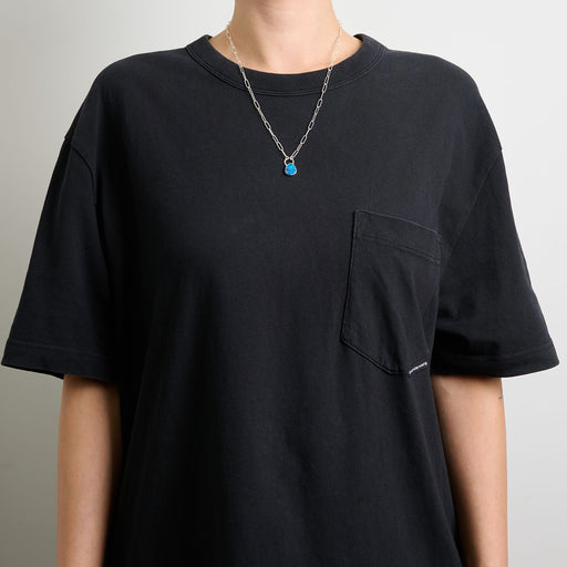 10月誕生石オパールのシルバーネックレス