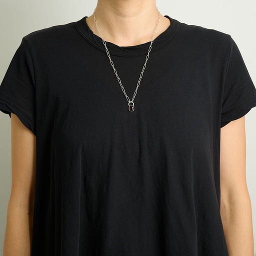 10月誕生石トルマリンのシルバーネックレス