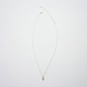 3月誕生石アクアマリンのシルバーネックレス