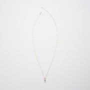 3月誕生石アクアマリンのシルバーネックレス