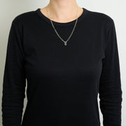 3月誕生石アクアマリンのシルバーネックレス