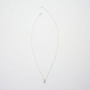 3月誕生石アクアマリンのシルバーネックレス