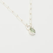 3月誕生石アクアマリンのシルバーネックレス