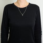 3月誕生石アクアマリンのシルバーネックレス