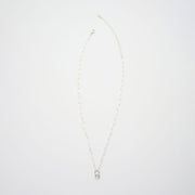 3月誕生石アクアマリンのシルバーネックレス