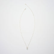 3月誕生石アクアマリンのシルバーネックレス