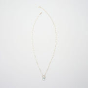 3月誕生石アクアマリンのシルバーネックレス