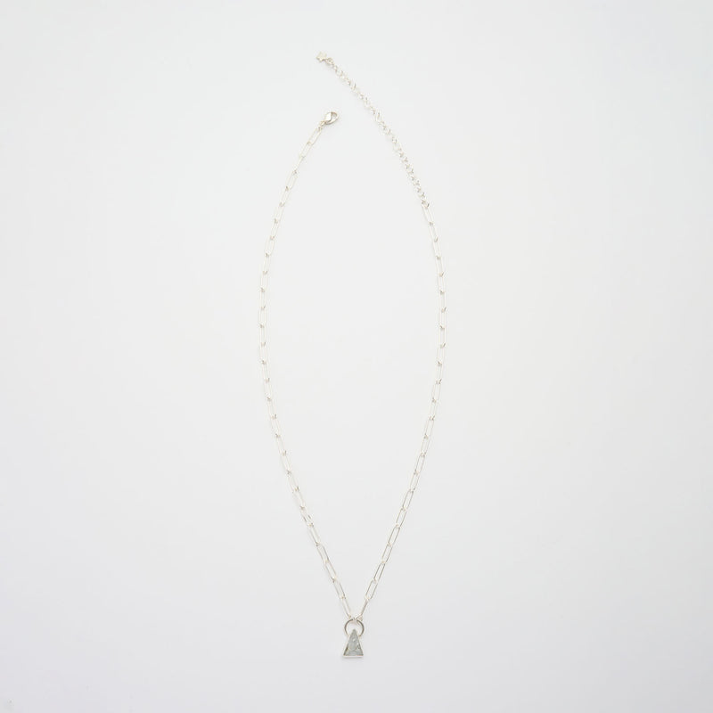 3月誕生石アクアマリンのシルバーネックレス