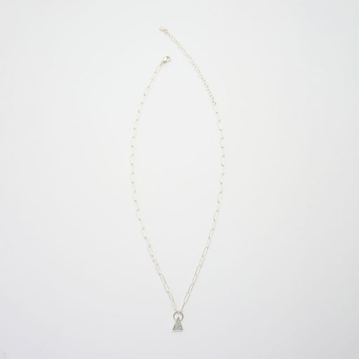 3月誕生石アクアマリンのシルバーネックレス