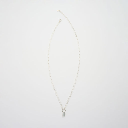 3月誕生石アクアマリンのシルバーネックレス