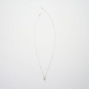 3月誕生石アクアマリンのシルバーネックレス