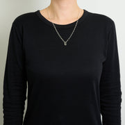 3月誕生石アクアマリンのシルバーネックレス