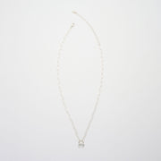 3月誕生石アクアマリンのシルバーネックレス