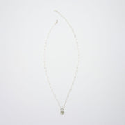 3月誕生石アクアマリンのシルバーネックレス