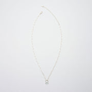 3月誕生石アクアマリンのシルバーネックレス