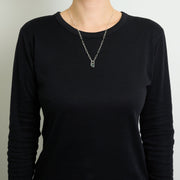 3月誕生石アクアマリンのシルバーネックレス