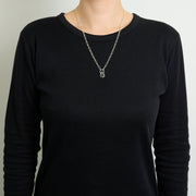 3月誕生石アクアマリンのシルバーネックレス