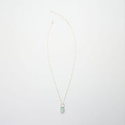 3月誕生石アクアマリンのシルバーネックレス