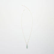 3月誕生石アクアマリンのシルバーネックレス