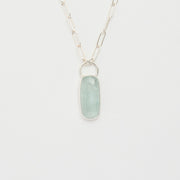 3月誕生石アクアマリンのシルバーネックレス