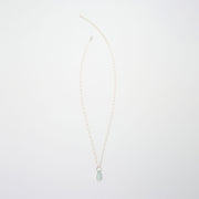 3月誕生石アクアマリンのシルバーネックレス