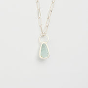 3月誕生石アクアマリンのシルバーネックレス